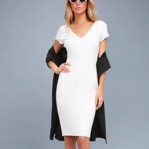 Lulus White Bodycon Midi Dress